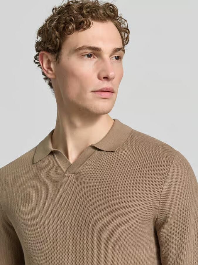 ROY ROBSON slim fit poloshirt met viscose