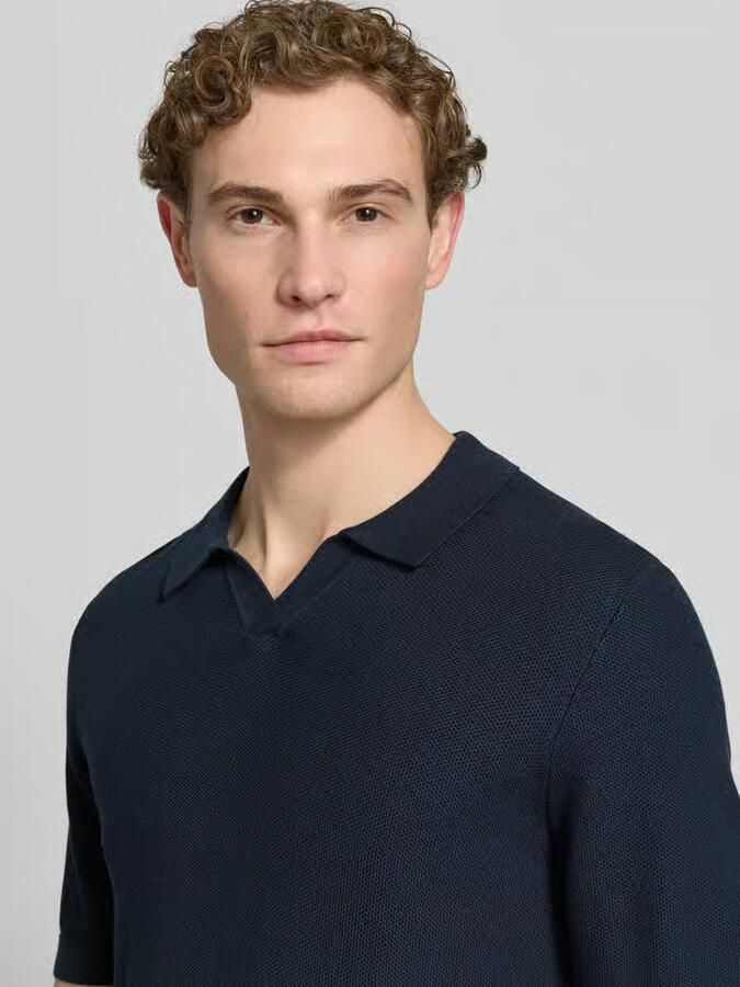 ROY ROBSON slim fit poloshirt met viscose