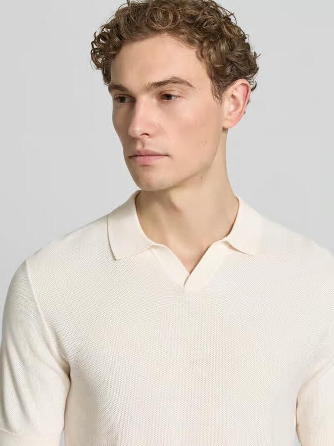 ROY ROBSON slim fit poloshirt met viscose