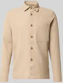 ROY ROBSON slim fit vrijetijdsoverhemd met borstzak