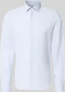 ROY ROBSON slim fit vrijetijdsoverhemd met linnengehalte