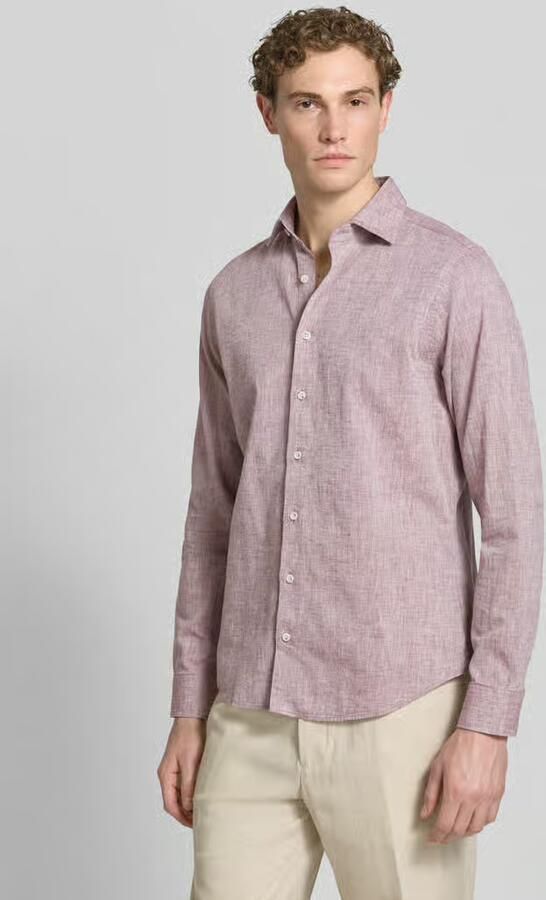 ROY ROBSON slim fit vrijetijdsoverhemd met linnengehalte - Foto 3