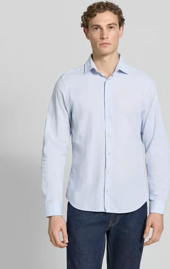 ROY ROBSON slim fit vrijetijdsoverhemd met linnengehalte - Foto 2