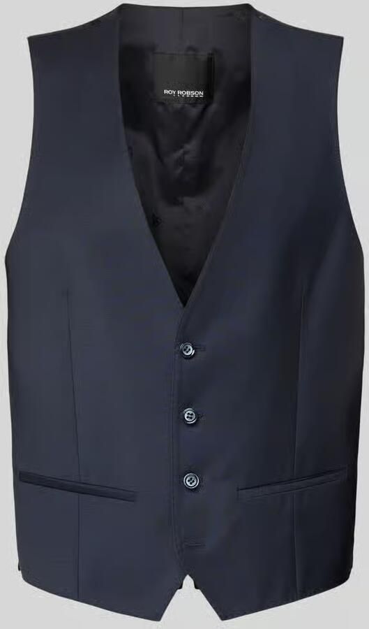 ROY Robson Blauwe Slim Fit Mouwloze Vest Blue Heren - Foto 3