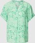 Saint Tropez geweven top Agnes met all over print groen ecru - Thumbnail 2