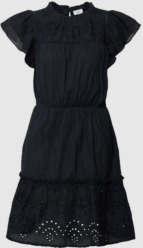 Saint Tropez Knielange jurk met broderie anglaise model 'Tilly'
