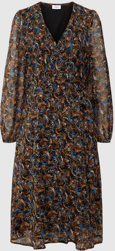 Saint Tropez Knielange wikkeljurk met all-over motief
