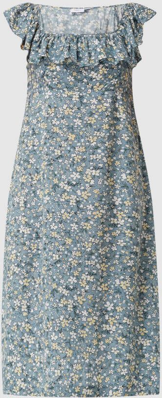 Saint Tropez Midi-jurk met bloe motief model 'Malou'