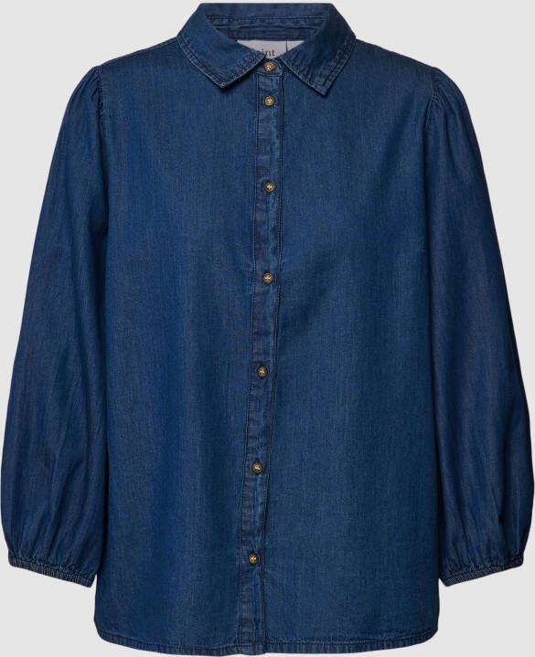 Saint Tropez Overhemdblouse met elastische mouwboorden model 'Shea'