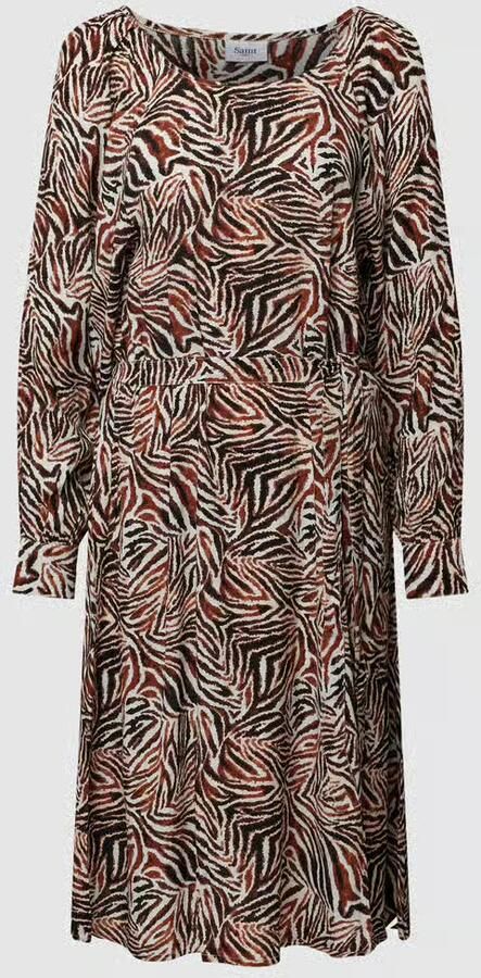 Saint Tropez Midi-jurk met boothals model 'Tessa'