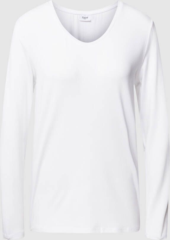 Saint Tropez Shirt met lange mouwen SZ-ADELIA V-N LS Hoogwaardige lyocell-kwaliteit