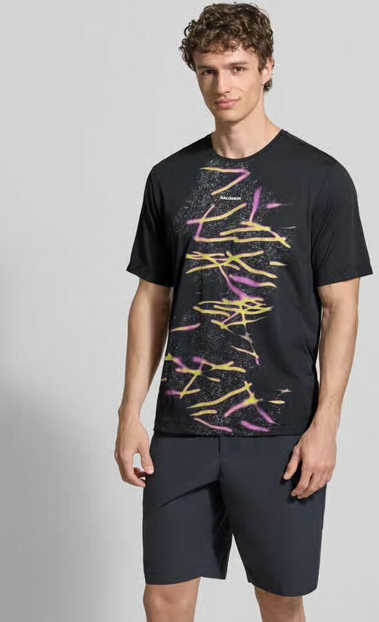 Salomon T-shirt met logo- en motiefprint model 'Kout' - Foto 3