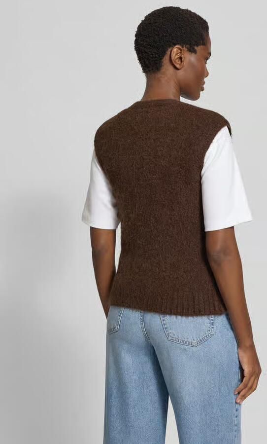 Samsøe Bodywarmer van alpacamix met V-hals Model 'JEANNE'
