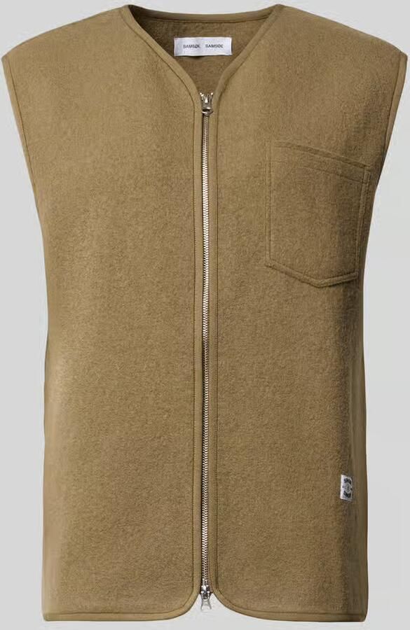 Samsøe Bodywarmer van wol met tweewegritssluiting model 'HANNES'