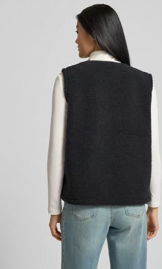 Samsøe Fleecegilet met ronde hals en ritssluiting