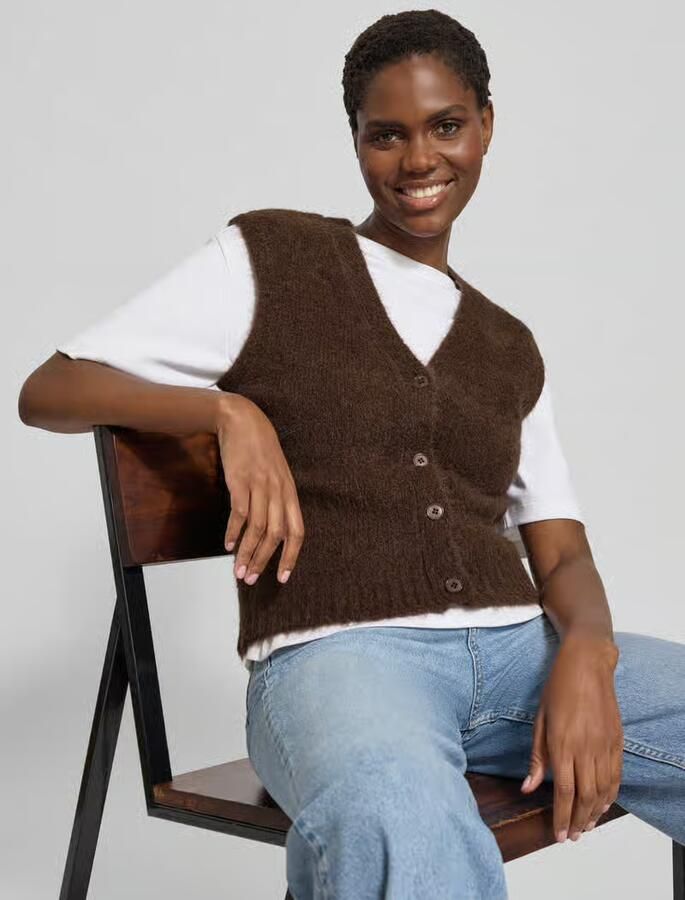 Samsøe Gilet van alpacamix met V-hals model 'JEANNE' - Foto 2