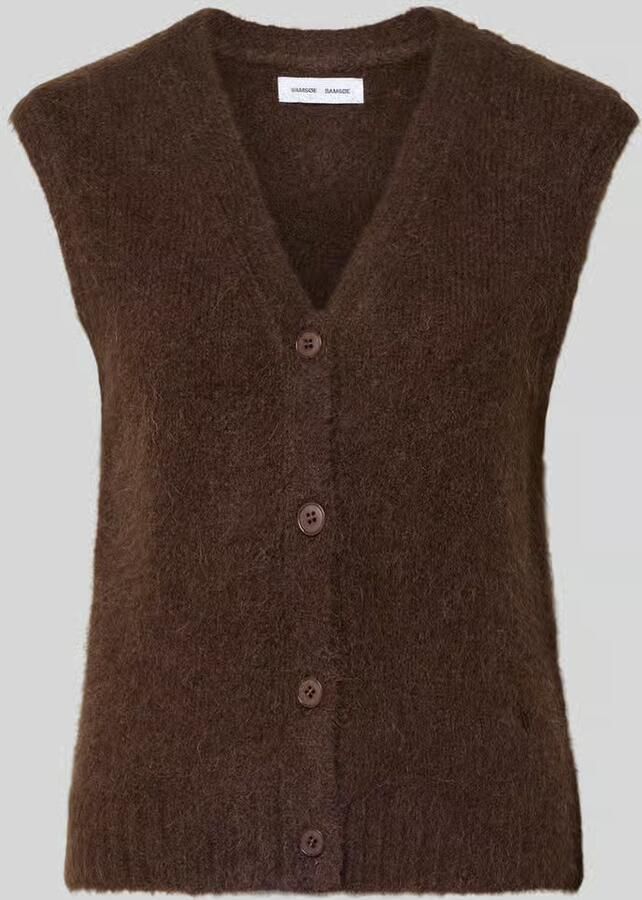 Samsøe Gilet van alpacamix met V-hals model 'JEANNE'