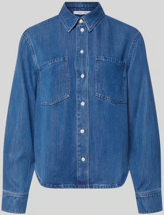 Samsøe jeansblouse met borstzakken model 'SABEXY' - Foto 2