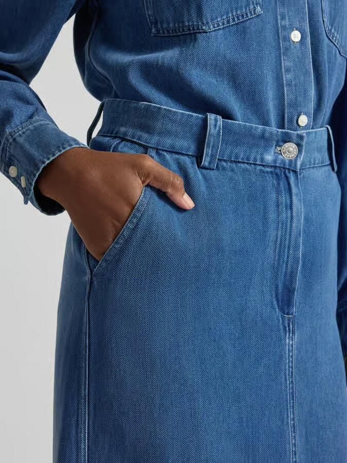 Samsøe jeansrok met knoop- en ritssluiting model 'SATOVES'
