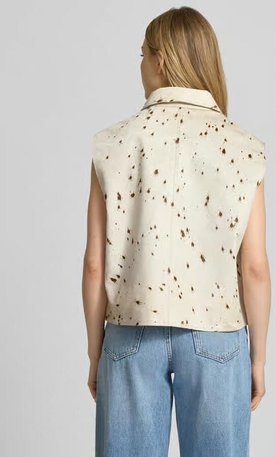 Samsøe Leren vest met tweewegritssluiting model 'LYLO'