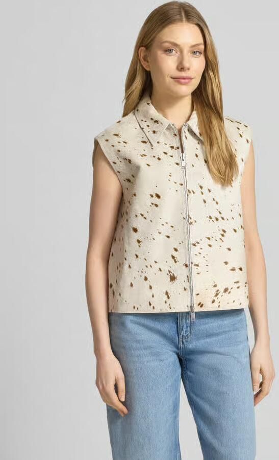 Samsøe Leren vest met tweewegritssluiting model 'LYLO' - Foto 4