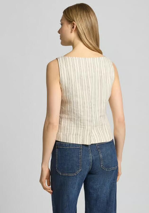 Samsøe Linnen gilet met paspelzakken model 'LOVES' - Foto 2