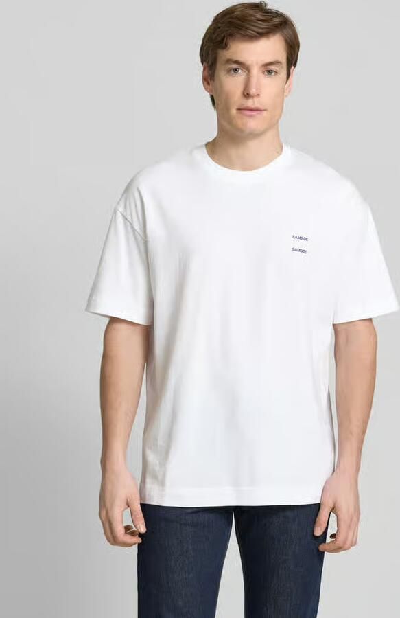 Samsøe Oversized T-shirt met geribde ronde hals model 'JOEL' - Foto 2