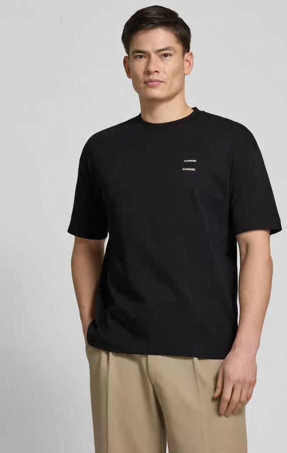 Samsøe Oversized T-shirt met geribde ronde hals model 'JOEL' - Foto 2