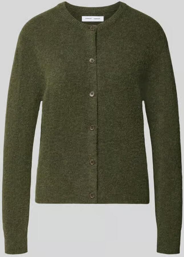 Samsøe Regular fit cardigan van mix van wol en alpaca model 'NOR'