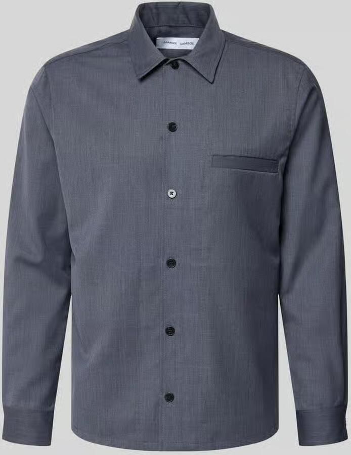 Samsøe Regular fit hemdjack van wolmix model 'Sadamon'