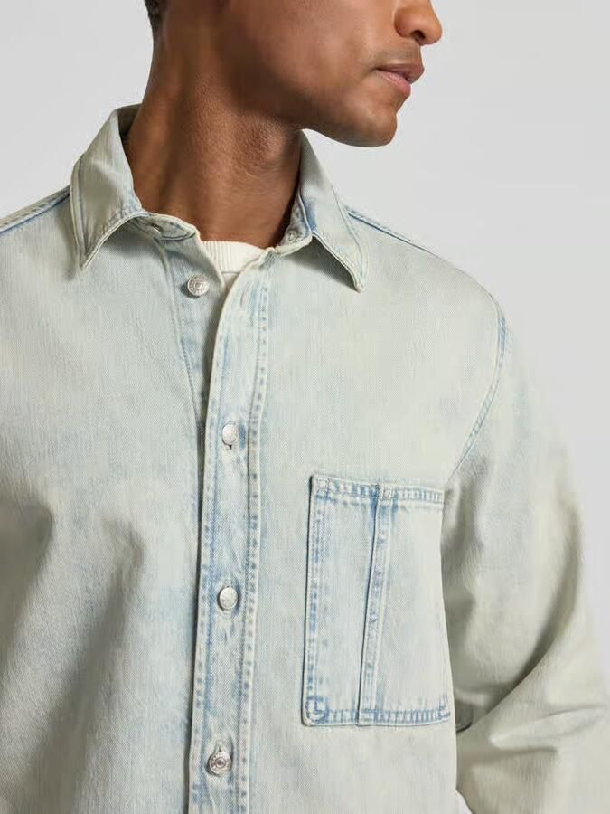 Samsøe regular fit jeanshemd met borstzak model 'DAMON'