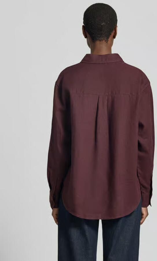 Samsøe regular fit linnen blouse met knoopsluiting