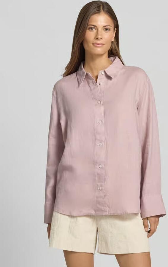 Samsøe Regular fit linnen blouse met overhemdkraag model 'SANOT' - Foto 2