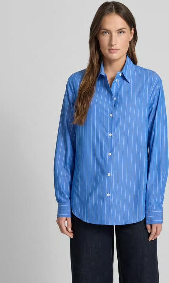Samsøe Regular fit overhemdblouse van puur katoen model 'Adison' - Foto 4