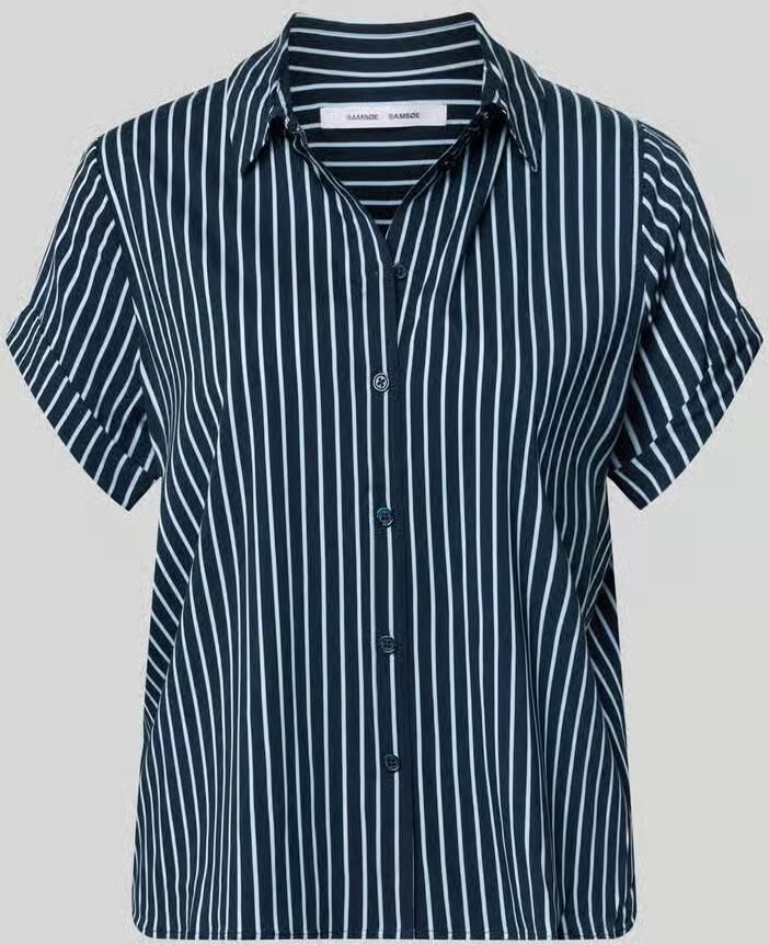 Samsøe Regular fit overhemdblouse van viscosemix model 'Majan' - Foto 2