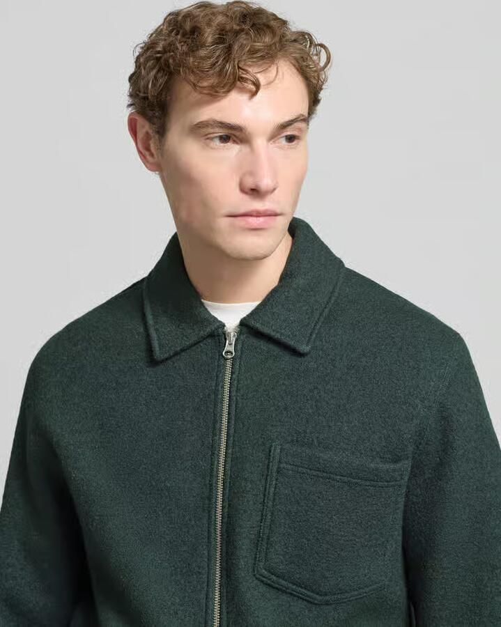 Samsøe Regular fit overhemdjack van zuivere wol model 'HANNES'