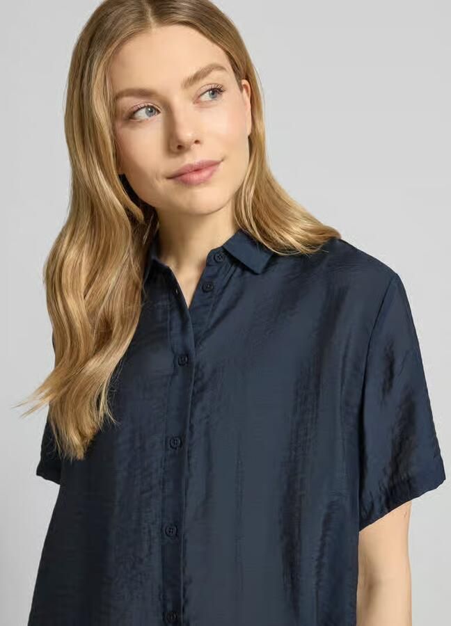 Samsøe relaxed fit blouse van modalmix met zijde-aandeel model 'MINA'