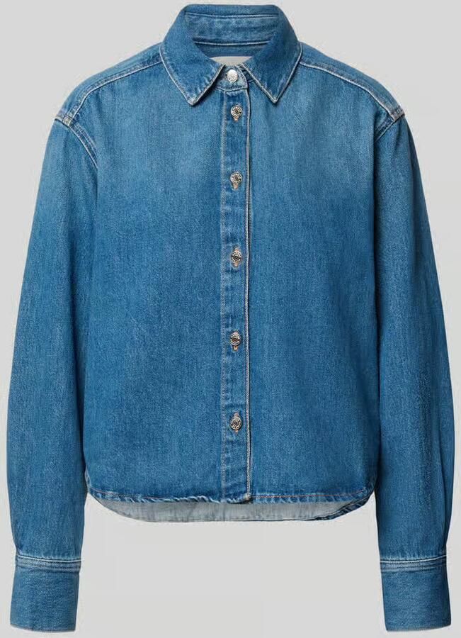 Samsøe relaxed fit jeansblouse met knoopsluiting model 'CELIA' - Foto 2