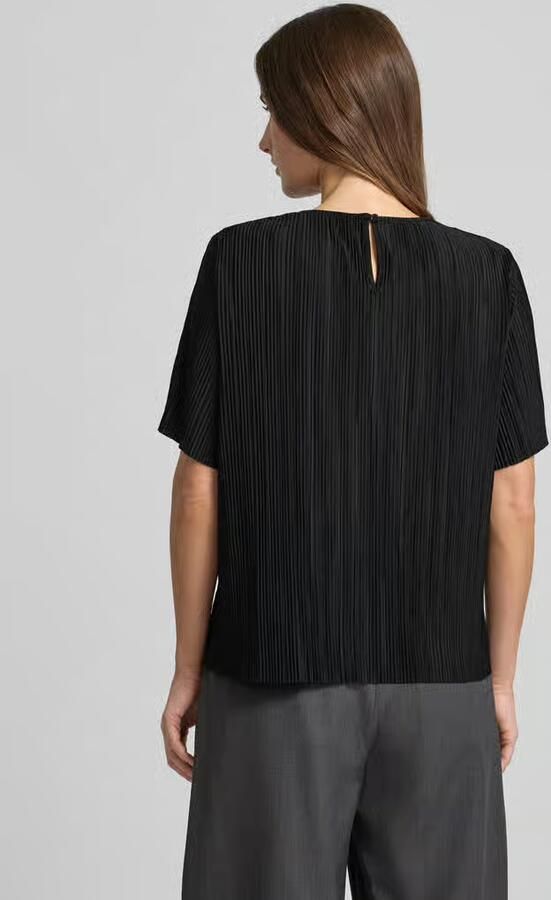 Samsøe Relaxed fit blouse met korte mouwen en ronde hals model 'Uma'