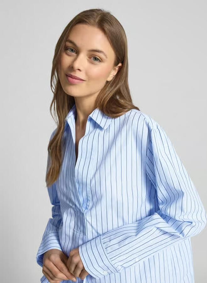 Samsøe Relaxed fit overhemdblouse met V-hals model 'SATOLINA' - Foto 2