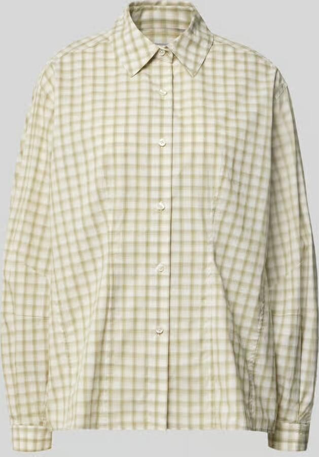 Samsøe relaxed fit overhemdblouse van katoenmix