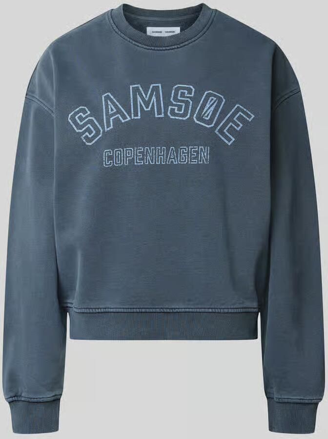 Samsøe sweatshirt met labelprint model 'SAVAN' - Foto 2
