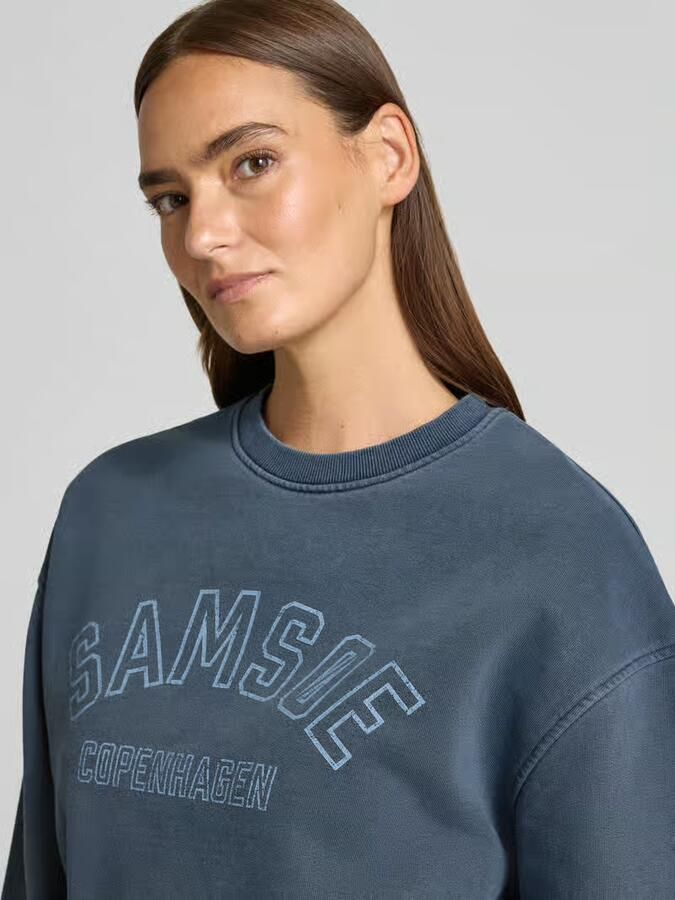Samsøe sweatshirt met labelprint model 'SAVAN'