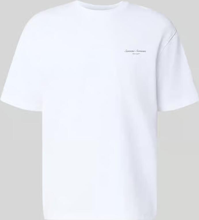 Samsøe T-shirt met geborduurd label model 'Sauni'