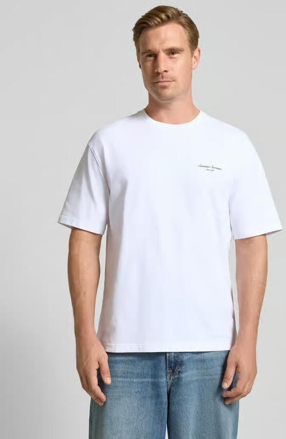 Samsøe T-shirt met geborduurd label model 'Sauni' - Foto 3