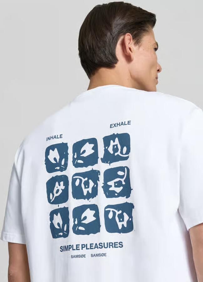 Samsøe T-shirt met labelprint model 'COHEN'
