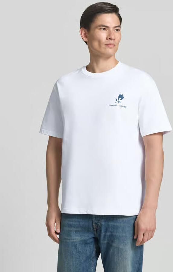Samsøe T-shirt met labelprint model 'COHEN' - Foto 4