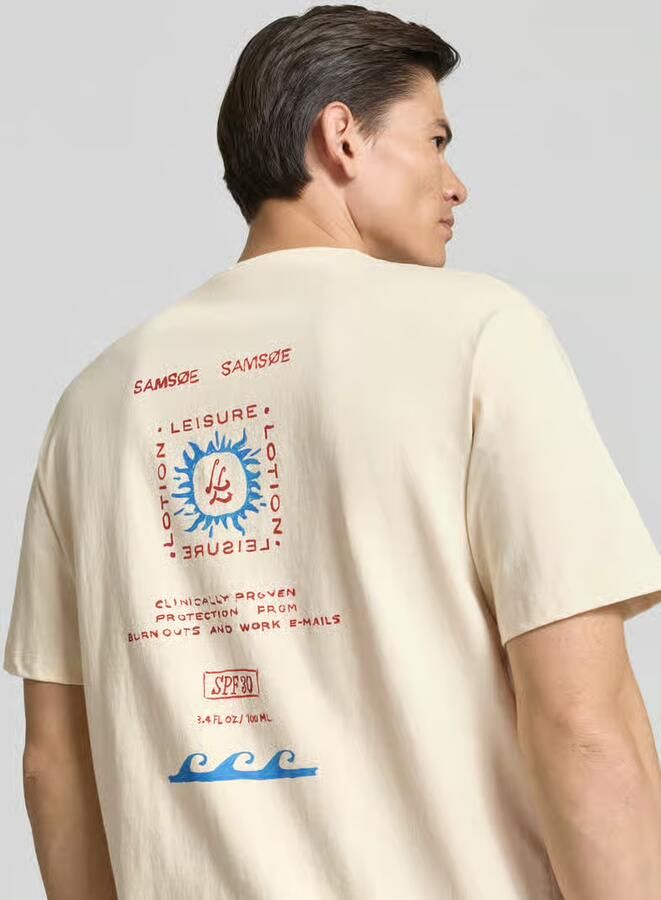 Samsøe T-shirt met labelprint model 'GERGEI'