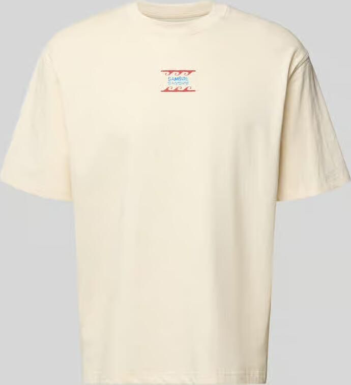 Samsøe T-shirt met labelprint model 'GERGEI' - Foto 2