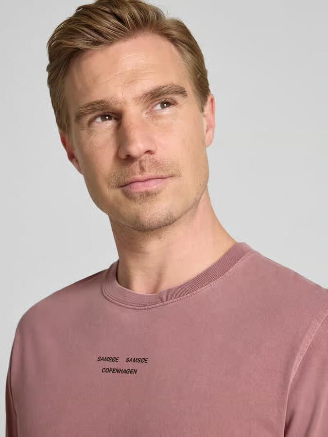Samsøe T-shirt met labelprint model 'MARCUS'